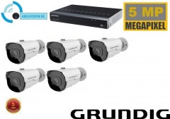 Grundig 1 tot 16 x 5MP bullet camera met ingebouwde microfoon