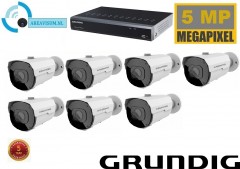 Grundig 1 tot 16 x 5MP bullet camera met ingebouwde microfoon