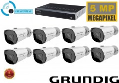 Grundig 1 tot 16 x 5MP bullet camera met ingebouwde microfoon