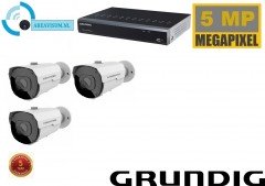 Grundig 1 tot 16 x 5MP bullet camera met ingebouwde microfoon