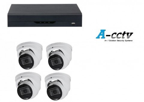 A-CCTV NVR met 4 x 4MP camera starlight