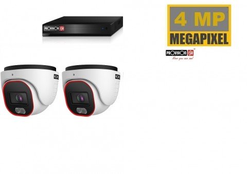Provision-ISR NVR met 2 x 4MP camera met microfoon