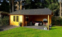 Tuinhuis-Blokhut Wolfskap W4x3+4: 704 x 402mm