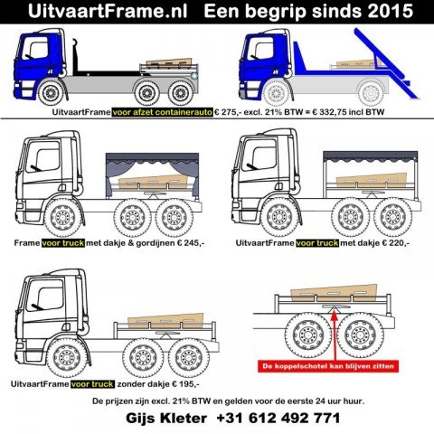 Te huur  5 typen kistdragers t b v  uitvaart met een truck