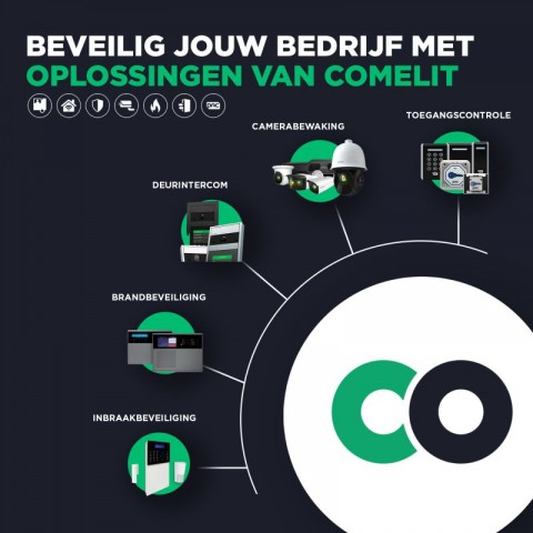 Comelit cctv brandalarm alarm intercom domotica en toegangsbeheer