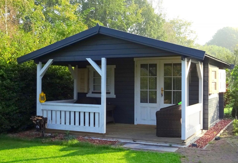 Tuinhuis-Blokhut 4x5+2: 440 x 540 x 265 (h) cm