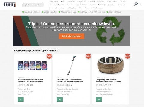 Retourartikelen bij Triple J Online  A-merken voor B-prijzen 