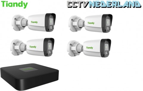 basic system   tiandy systeem met 4 camera s
