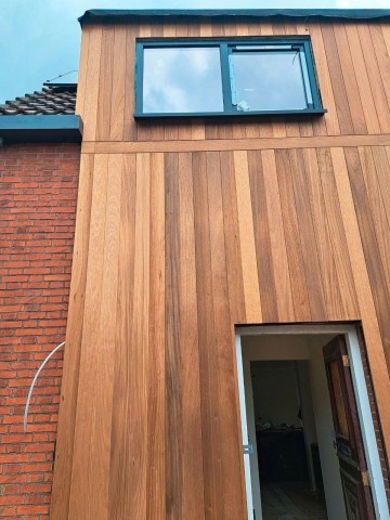 gevelbekleding thermowood Ayous 15mmx130mm