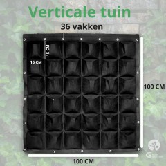 Verticale Tuin met Watersysteem - Hangende Plantenzak - Moestuin - 36 