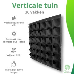 Verticale Tuin met Watersysteem - Hangende Plantenzak - Moestuin - 36 