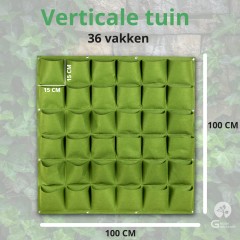 Verticale Tuin groen met Watersysteem - Hangende Plantenzak - Moestuin