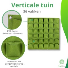 Verticale Tuin groen met Watersysteem - Hangende Plantenzak - Moestuin