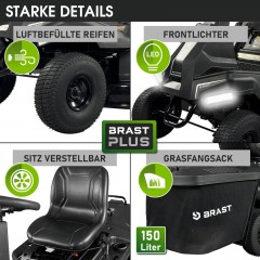 Te koop 1 maand oude Brast Benzine XXL zitmaaier