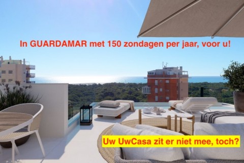Uw eigen nieuwe Appartement in GUARDAMAR met zeezicht en parking