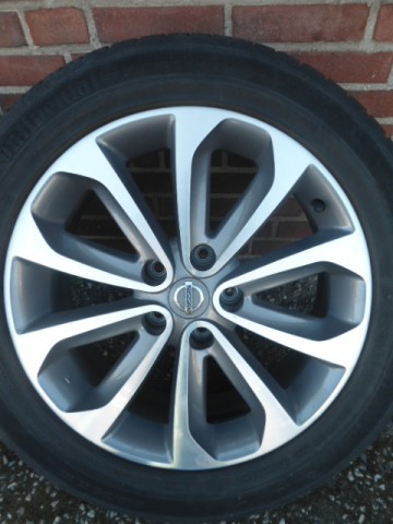 18’’Inch Originele Nissan Zilvergrijs Chroom Qashqai en Juke Velge