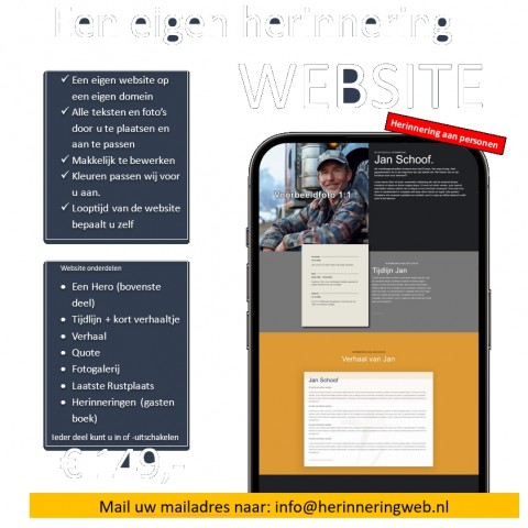 Herinnerings Website Personen