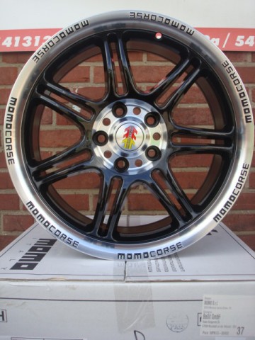 17 Inch Momo Corse Black 5x112 7 5J ET35 Naaf 72 3