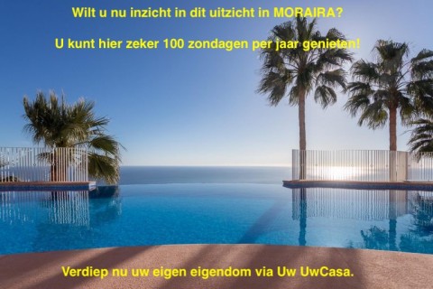 Uw eigen Penthouse in MORAIRA bij zee met 100 zondagen per jaar