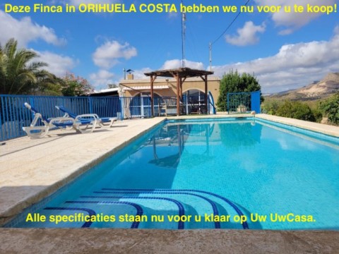 Uw eigen Finca in ORIHUELA COSTA met parkings en gastenverblijf