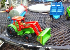 Speelgoed traktor met aanhangers