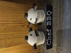 BBQ setje peper en zout met onderstel tekst naar wens