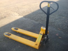 Palletwagen Pompwagen weegschaal 2500kg 115cm Dubbel Voorwiel