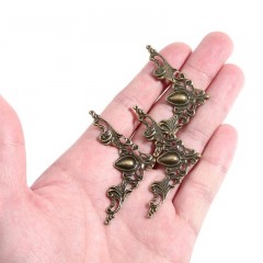 8 Pcs Antique Brass Scrapbook Corner Protector Guard Hardware