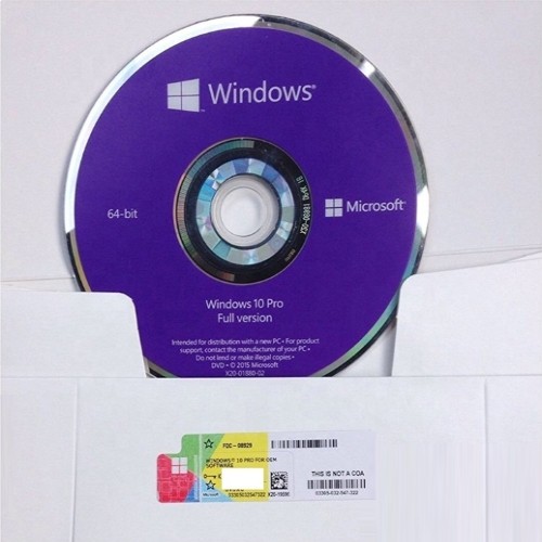 Windows 10 Professional Pro DVD Met COA Pakket
