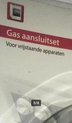 Gasaansluiting kabel met 3stukjes 