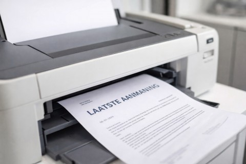 Laatste aanmaning per post versturen
