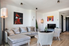 Luxe appartement met zeezicht en priv&eacute;tuin in Mijas  Costa del 