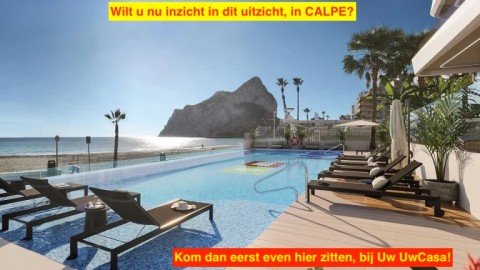 Uw eigen nieuwe Appartement aan zee in CALPE met meer