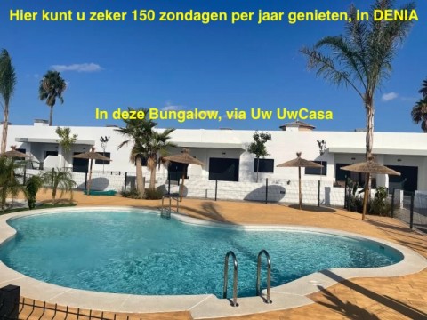 Uw eigen nieuwe Bungalow bij zee en zwenbad in DENIA met
