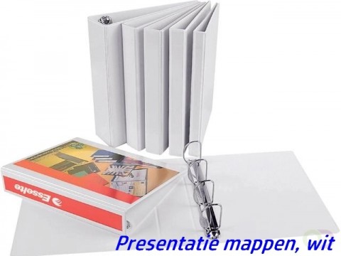 Doos met 10 nieuwe presentatie mappen maar nu rood i p v  wit