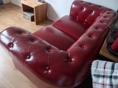 Tweezits Chesterfield Nieuw  rood