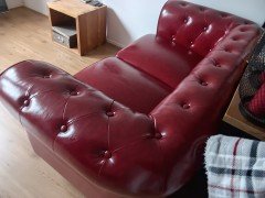 Tweezits Chesterfield Nieuw  rood