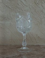 Set van 6 witte wijnglazen van het zuiverste kristal 