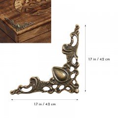 8 Pcs Antique Brass Scrapbook Corner Protector Guard Hardware