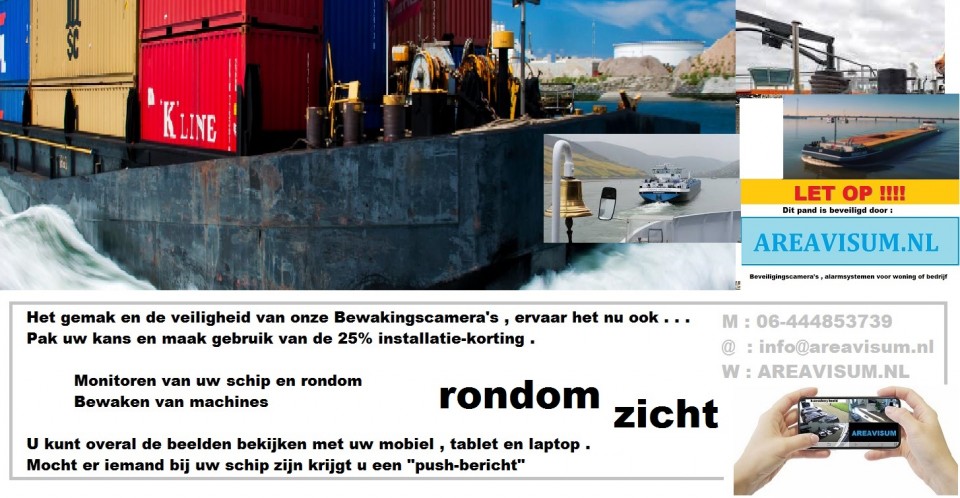 camerabewaking op en rondom uw boot