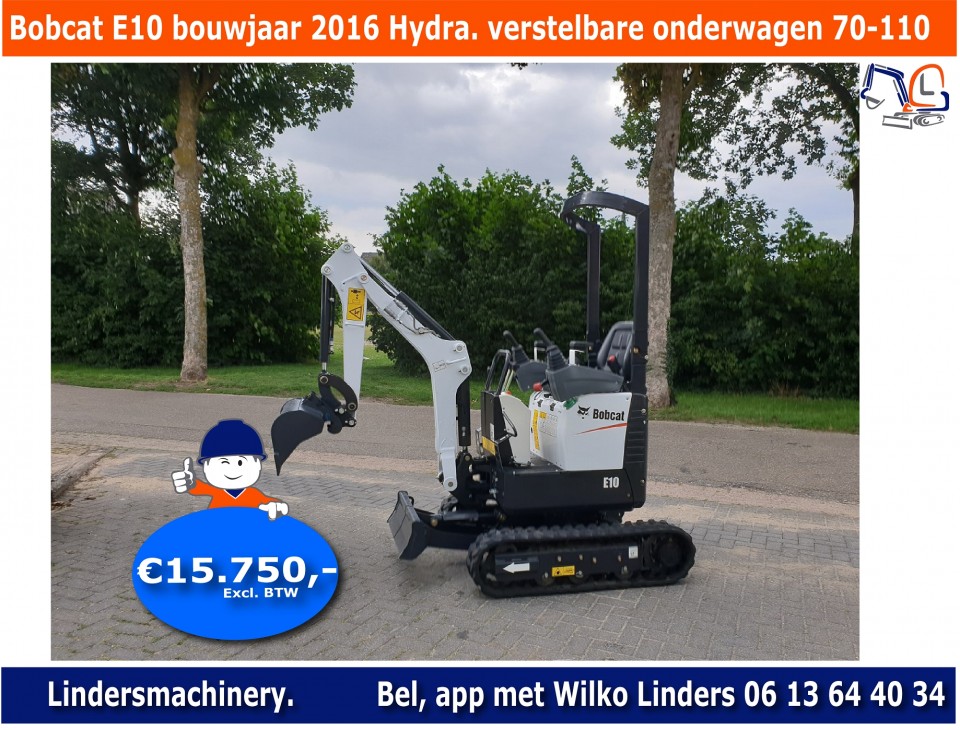 Bobcat E10 bouwjaar 2016