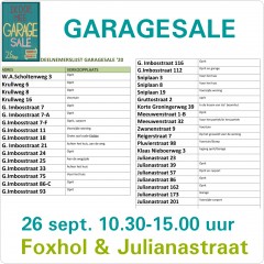 GARAGESALE Foxhol en Julianastraat