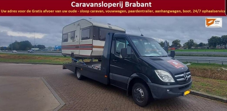 Gratis afvoer van uw oude sloop caravan door Caravansloperij