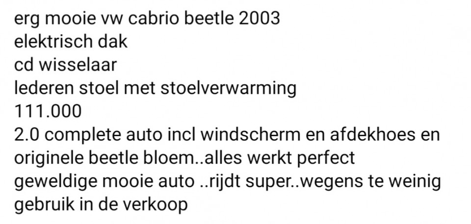 volkswagen beetle cabriolet  2003