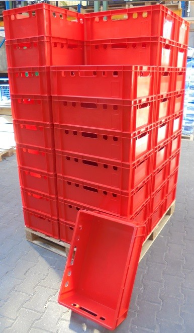 Pallet met 44 Nieuwe Bakken   rood