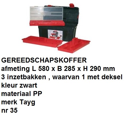 Nieuwe GEREEDSCHAPSKOFFERS Tayg nr 35