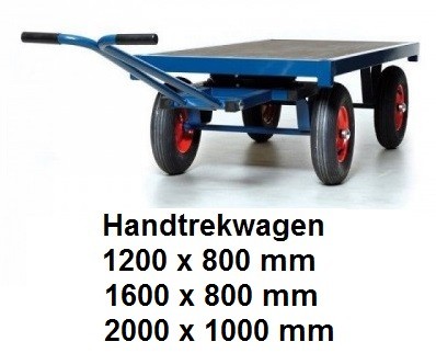 Nieuwe Handtrekwagens in 3 maten en 2 soorten