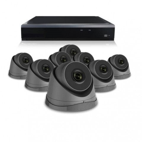 Camerabewaking systeem met 1 tot 8 x 3MP HD Dome camera – bekabeld